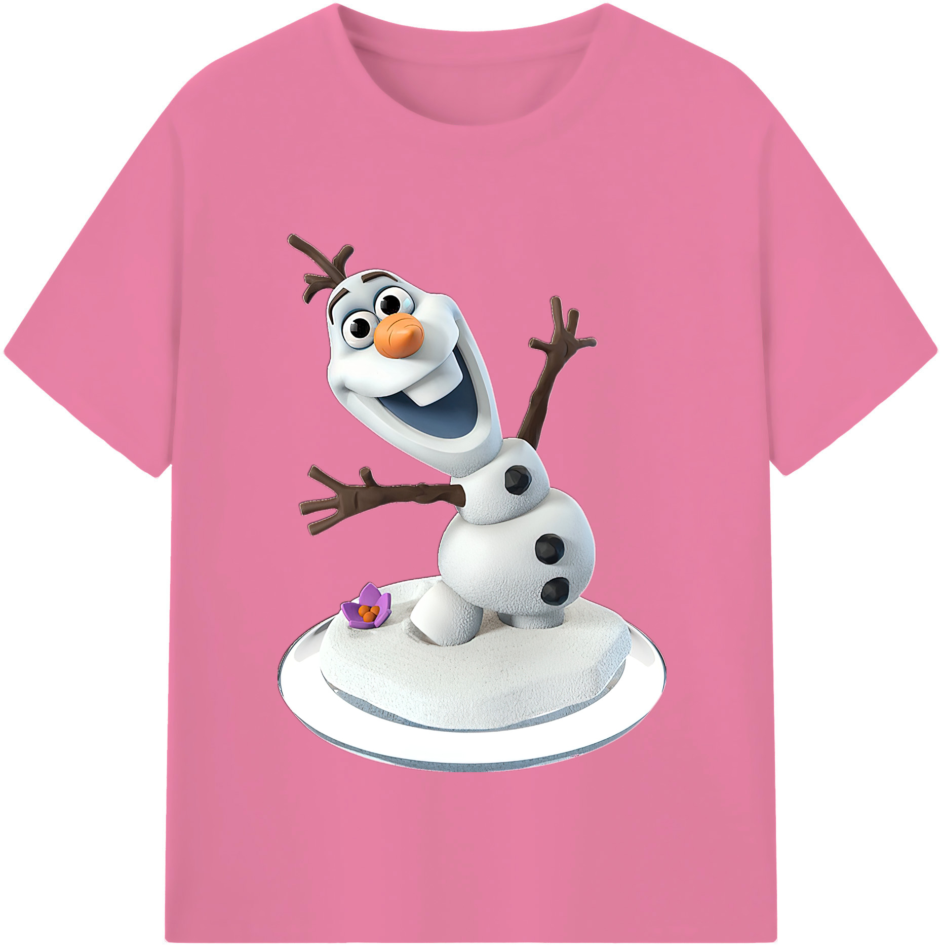 （画像用） アナと雪の女王 アンナ エルサ Frozen Anna Elsa 綿100％半袖Tシャツ（フロントプリント）